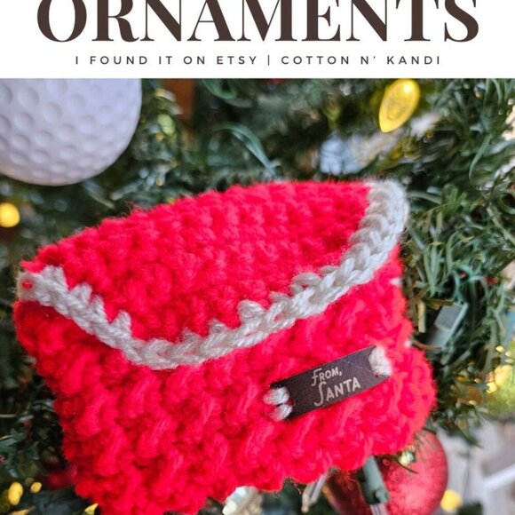 Lot of 8 Crochet Gift Card Ornaments- From Santa - Picture 10 of 15
